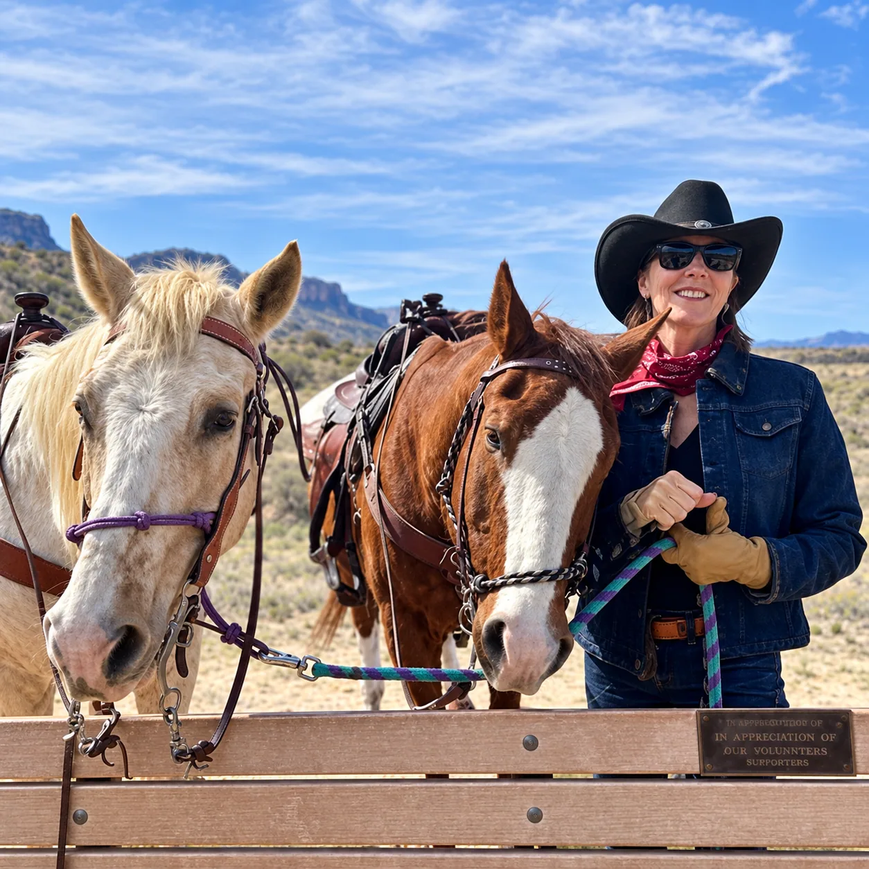 Horse care at a temporary boarding stop
