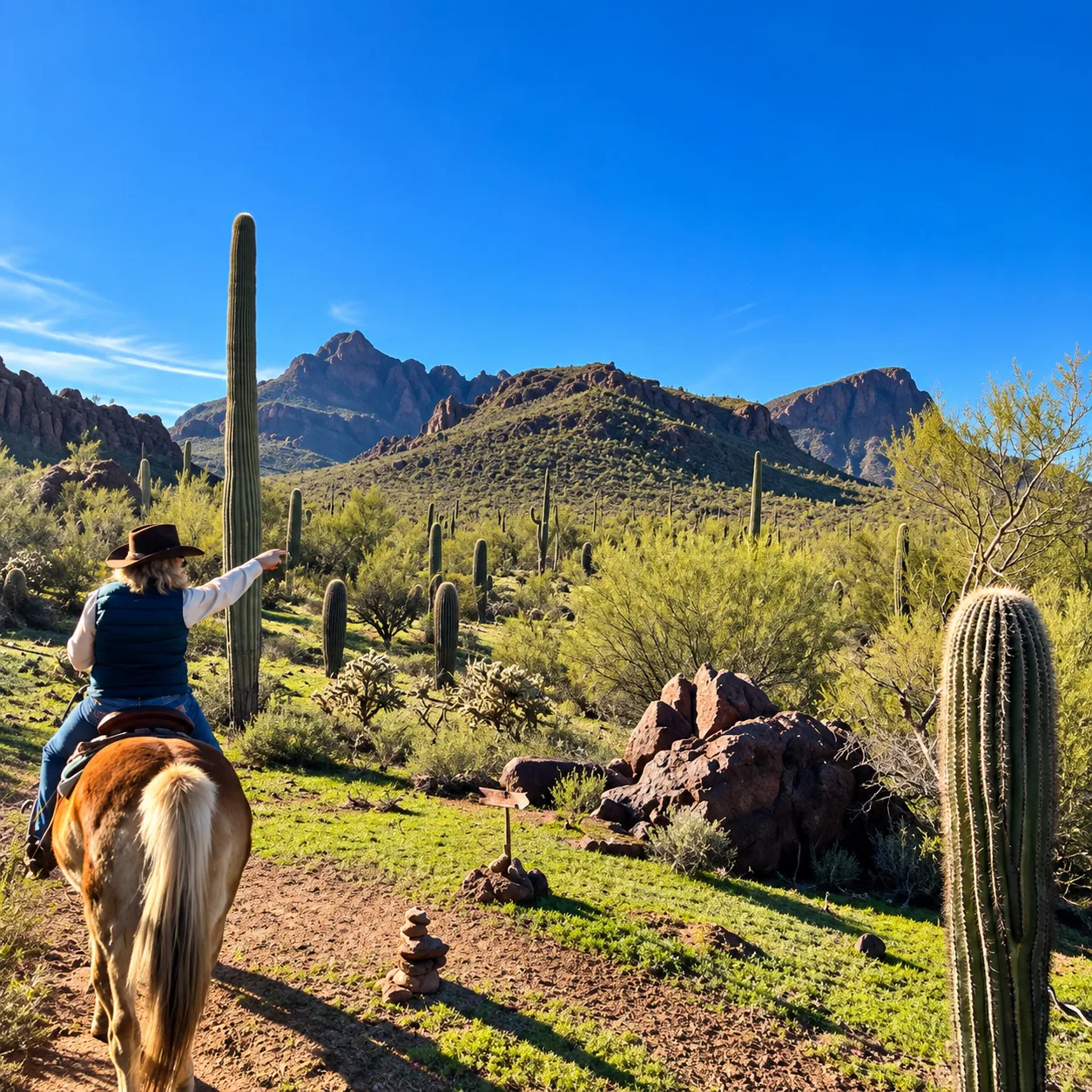 Desert Trail Rider at Sunset